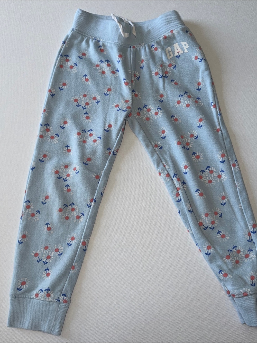 Baby Gap Baby Blue Daisy Print Jogger Sweatpants